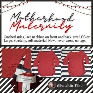 Motherhood Maternity Lace Cinch Top